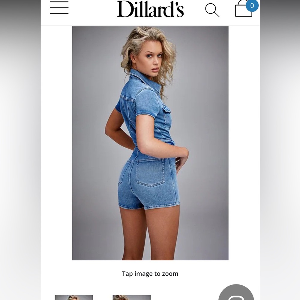 GOOD AMERICAN DENIM JUMPSUIT. SIZE 2. PERFECT CONDITON